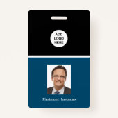 Badge Nom Du Logo Professionnel Et Du Portrait (Devant)