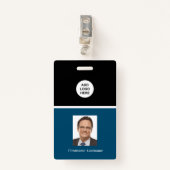 Badge Nom Du Logo Professionnel Et Du Portrait (Devant avec clip)
