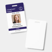 Badge Nom du Modèle de la carte d'identité de l'entrepri (Recto et verso)