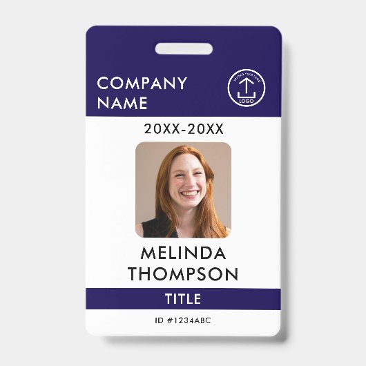 Badge Nom du Modèle de la carte d'identité de l'entrepri (Face)