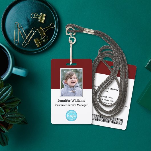 Badge Nom du personnel de l'employé personnalisé Code à