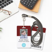 Badge Nom du personnel de l'employé personnalisé Code à