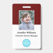 Badge Nom du personnel de l'employé personnalisé Code à (Avant)