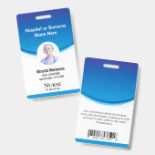 Badge Nom du personnel de l'employé personnalisé Logo Co (Recto et verso)