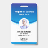 Badge Nom du personnel de l'employé personnalisé Logo Co (Face)