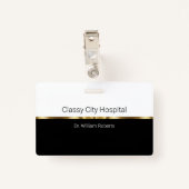 Badge Nom du personnel de l'hôpital classique (Dos avec clip)