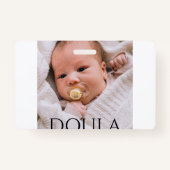 Badge Nom du soutien à la naissance de Doula Photo (Dos)