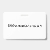 Badge Nom d'utilisateur Instagram | Conception de nom de (Arrière)