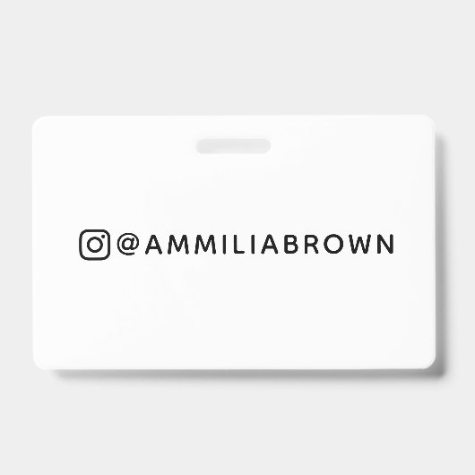 Badge Nom d'utilisateur Instagram | Conception de nom de (Avant)