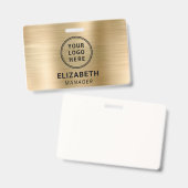 Badge Nom en or de logo (Avant & arrière)