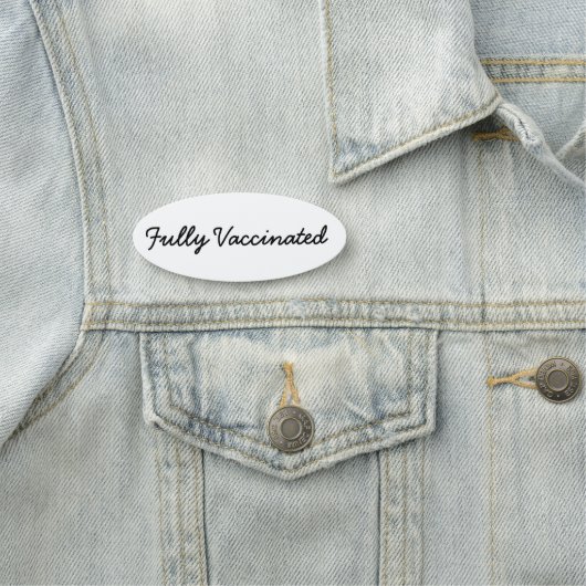 Badge Nom Entièrement Vacciné (En situation)