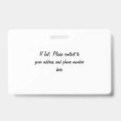 Badge Nom et emploi personnalisés du dentiste (dent) (Back)