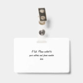 Badge Nom et emploi personnalisés du dentiste (dent) (Back with Clip)