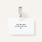 Badge Nom et emploi personnalisés du dentiste (dent) (Dos avec clip)