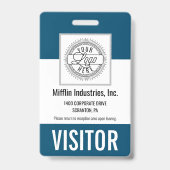 Badge Nom et logo de l'entreprise - ID de carte d'accès (Avant)