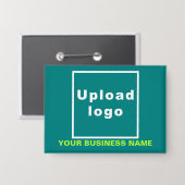 Badge Nom et logo de l'entreprise sur le rectangle vert (Recto/Verso)
