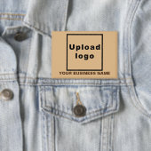 Badge Nom et logo de l'entreprise sur un rectangle Brown (Insitu)