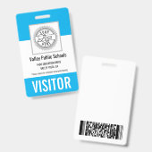 Badge Nom et logo personnalisés Campus Campus Visiteur C (Front & Back)