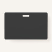 Badge Nom et monogramme du cool | gris foncé (Dos)