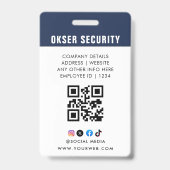 Badge Nom et photo customisés | Carte d'identité de sécu (Arrière)