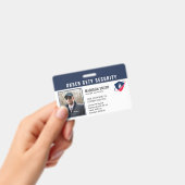 Badge Nom et photo customisés | Carte d'identité de sécu (Manuel / portable)