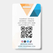 Badge Nom et photo customisés | Carte d'identité de sécu (Arrière)