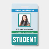 Badge Nom et photo customisés | Carte d'identité étudian (Back)