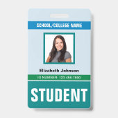 Badge Nom et photo customisés | Carte d'identité étudian (Front)