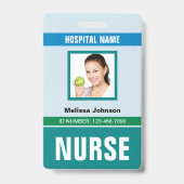 Badge Nom et photo customisés | Carte d'identité infirmi (Back)