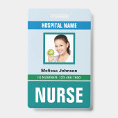 Badge Nom et photo customisés | Carte d'identité infirmi (Front)