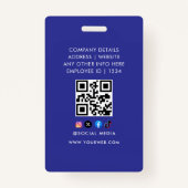 Badge Nom et photo customisés | Sécurité de l'entreprise (Dos)