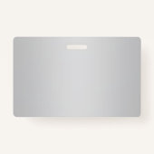 Badge Nom et Slogan modifiable moderne | Gradient gris (Dos)