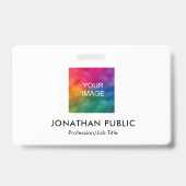 Badge Nom et titre Photo de l'employé Logo de l'entrepri (Arrière)