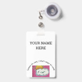 Badge Nom étiquette drôle (Avant avec rétractable)