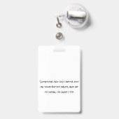 Badge Nom étiquette drôle (Arrière avec rétractable)