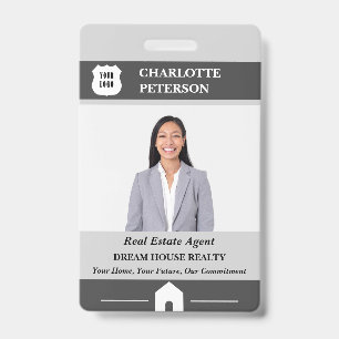 Badge Nom immobilier photo personnalisé
