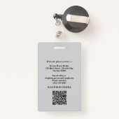 Badge Nom immobilier photo personnalisé (Back with Retractable)