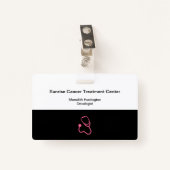 Badge Nom Médicale de l'oncologiste de l'hôpital du canc (Devant avec clip)