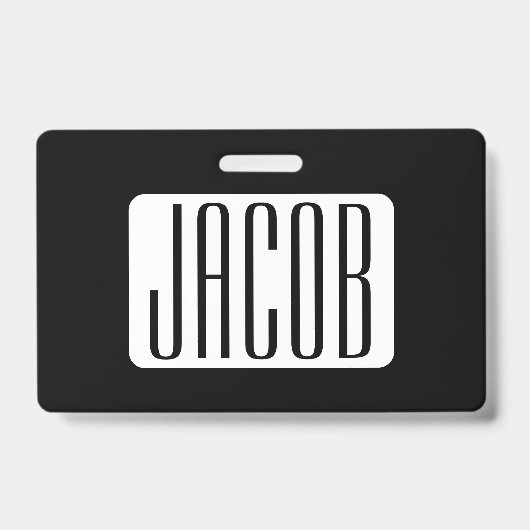 Badge Nom moderne ou nom de marque modifiable pour l'ent (Avant)