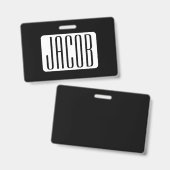 Badge Nom moderne ou nom de marque modifiable pour l'ent (Avant & arrière)
