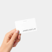 Badge Nom modifiable minimal simple ou autre texte (Handheld)