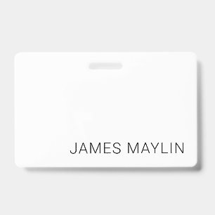Badge Nom modifiable minimal simple ou autre texte
