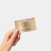 Badge Nom Or du logo de l'entreprise (Manuel / portable)