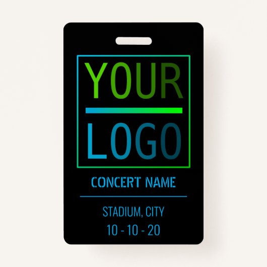 Badge Nom personnalisé accéder à tous accès pass concert (Devant)