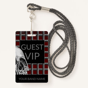 Badge Nom personnalisé Band Merch Rock Skull Metal Lanya