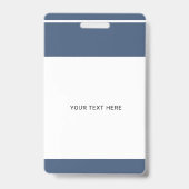 Badge Nom personnalisé et carte d'identité de l'enseigna (Back)