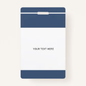 Badge Nom personnalisé et carte d'identité de l'enseigna (Dos)