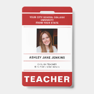 Badge Nom personnalisé et carte d'identité de l'enseigna