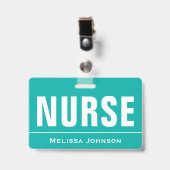Badge Nom personnalisé infirmière (Avant avec clip)