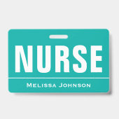 Badge Nom personnalisé infirmière (Arrière)